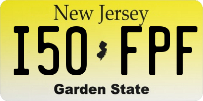 NJ license plate I50FPF