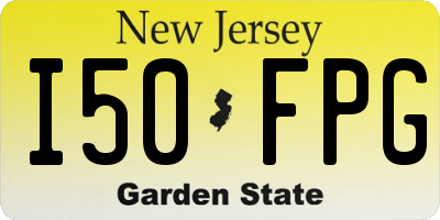 NJ license plate I50FPG
