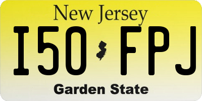 NJ license plate I50FPJ