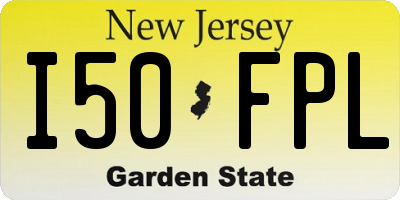 NJ license plate I50FPL