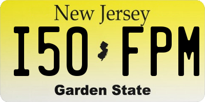 NJ license plate I50FPM