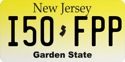 NJ license plate I50FPP