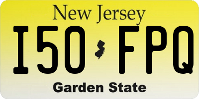 NJ license plate I50FPQ