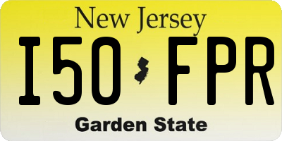 NJ license plate I50FPR
