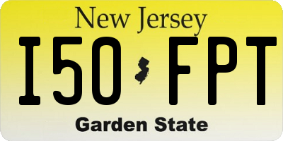NJ license plate I50FPT