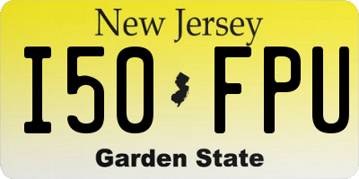 NJ license plate I50FPU