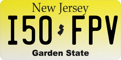 NJ license plate I50FPV