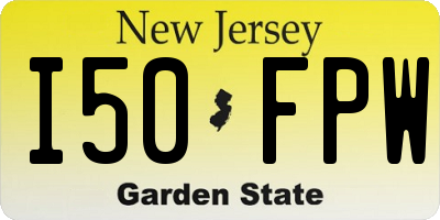 NJ license plate I50FPW