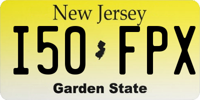 NJ license plate I50FPX