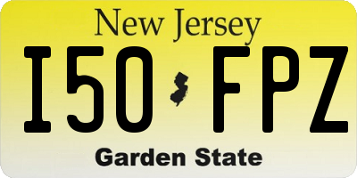 NJ license plate I50FPZ