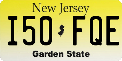 NJ license plate I50FQE