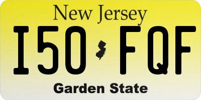 NJ license plate I50FQF