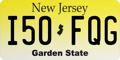 NJ license plate I50FQG