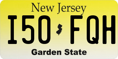 NJ license plate I50FQH