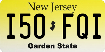NJ license plate I50FQI