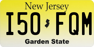 NJ license plate I50FQM