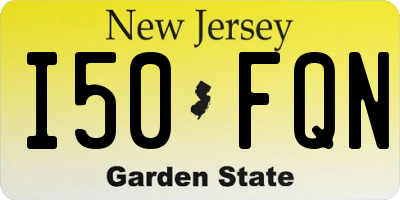 NJ license plate I50FQN