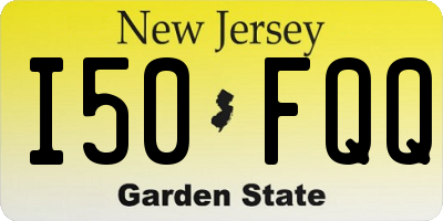 NJ license plate I50FQQ