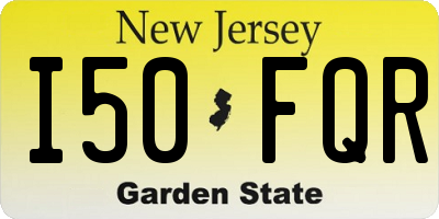 NJ license plate I50FQR