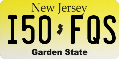 NJ license plate I50FQS
