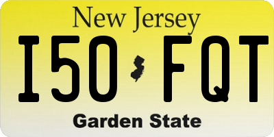 NJ license plate I50FQT