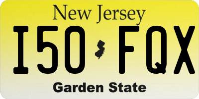 NJ license plate I50FQX