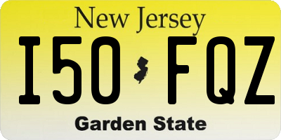 NJ license plate I50FQZ