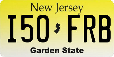 NJ license plate I50FRB