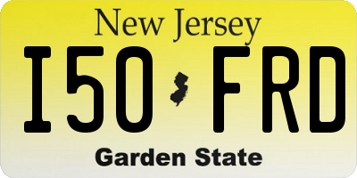 NJ license plate I50FRD