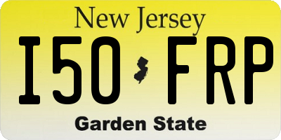 NJ license plate I50FRP