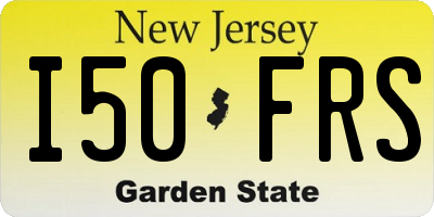 NJ license plate I50FRS