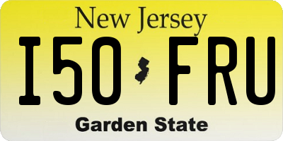 NJ license plate I50FRU