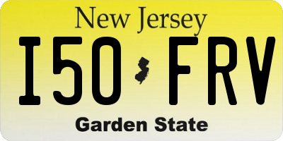 NJ license plate I50FRV