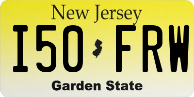 NJ license plate I50FRW
