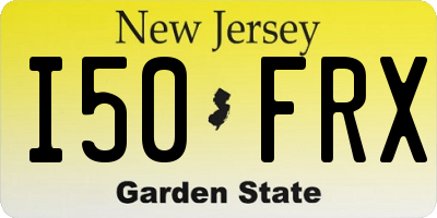 NJ license plate I50FRX