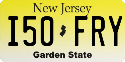 NJ license plate I50FRY