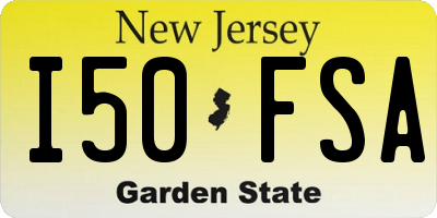 NJ license plate I50FSA