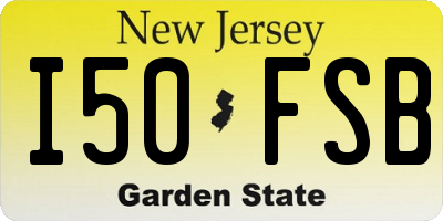 NJ license plate I50FSB