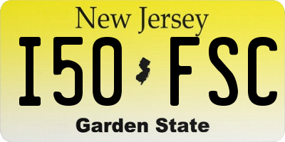 NJ license plate I50FSC
