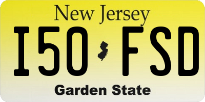 NJ license plate I50FSD
