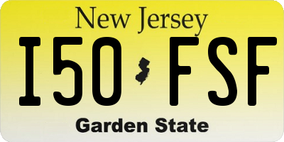 NJ license plate I50FSF