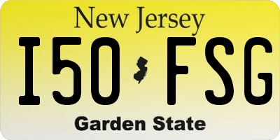 NJ license plate I50FSG
