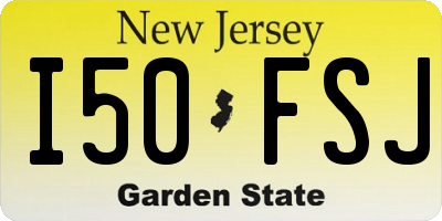 NJ license plate I50FSJ