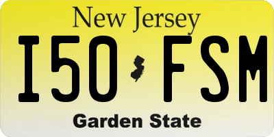 NJ license plate I50FSM