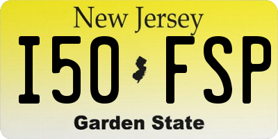 NJ license plate I50FSP