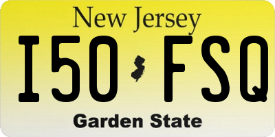 NJ license plate I50FSQ