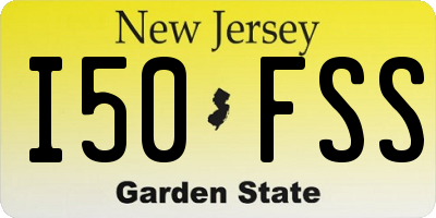 NJ license plate I50FSS