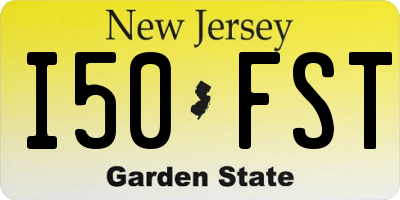 NJ license plate I50FST