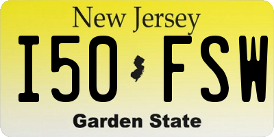 NJ license plate I50FSW