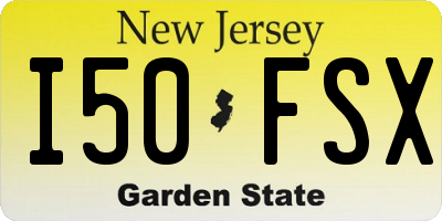 NJ license plate I50FSX
